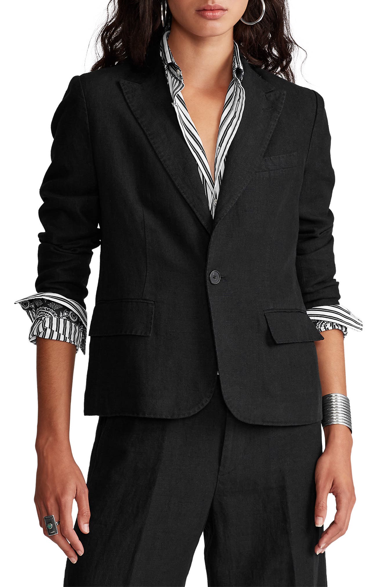 find Womens Fitted Linen Blazer Brand